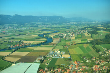Mit dem Kleinflugzeug in der Nähe von Grenchen in der Schweiz 17.9.2020