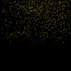 Vector eps 10 gold particles. Glowing yellow bokeh circles, sparkling golden dust abstract gold luxury background decoration