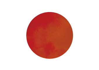 日の丸のイラスト　日本国旗　和風　水彩風背景装飾