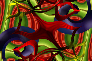 Computer-generated 3D fractal. Abstract fractal illustration in bright color.Abstract shapes in color.