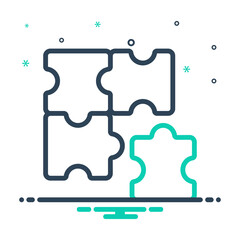 Obraz premium Mix icon for involved