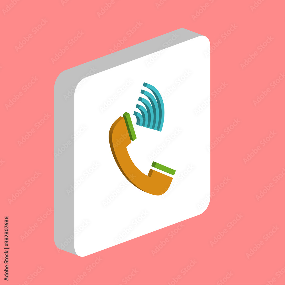 Poster handset simple vector icon. illustration symbol design template for web mobile ui element. perfect c