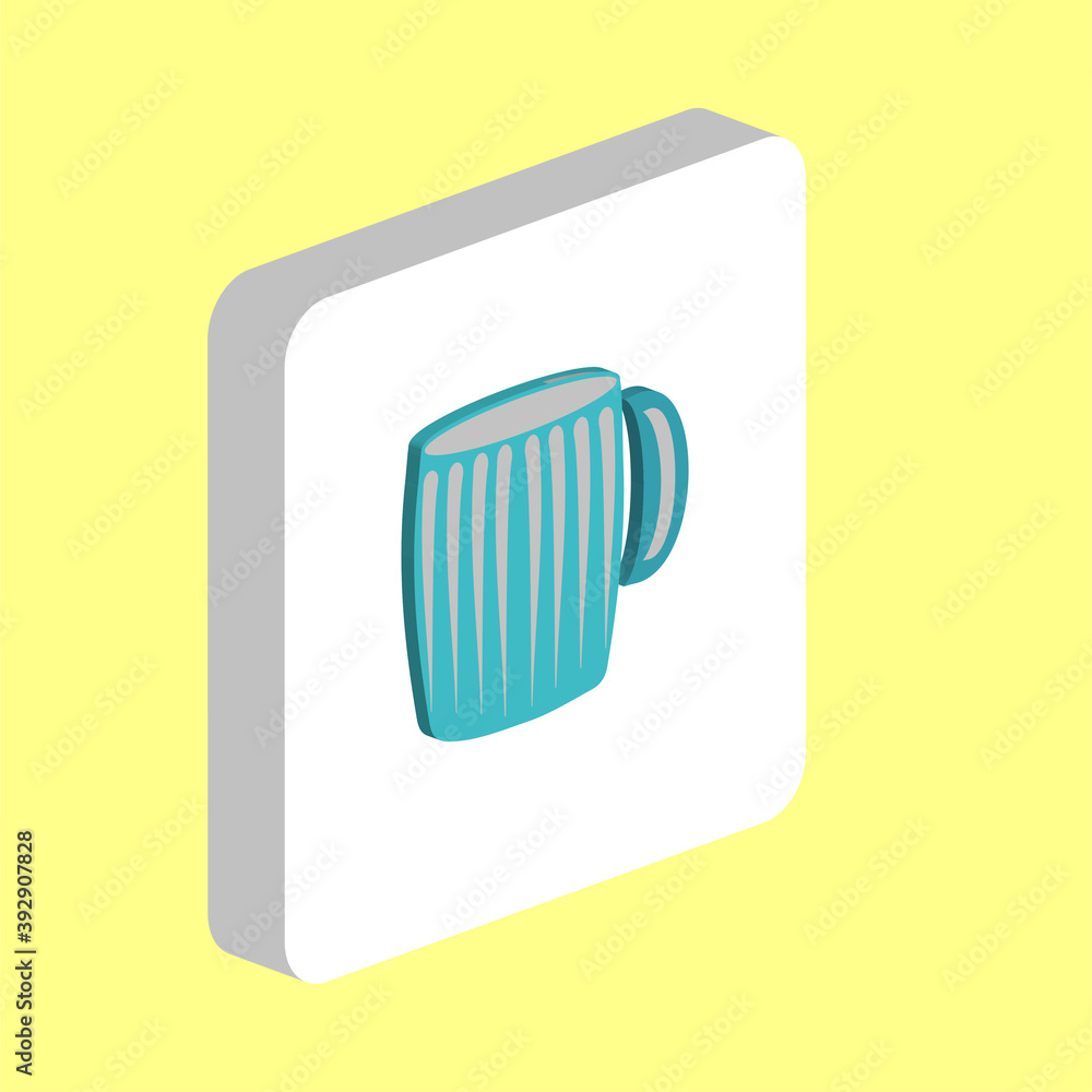 Poster beer mug simple vector icon. illustration symbol design template for web mobile ui element. perfect 