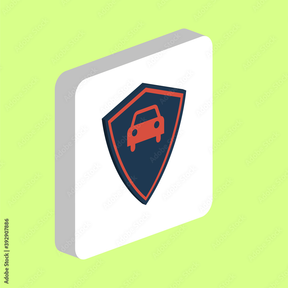 Poster car guard simple vector icon. illustration symbol design template for web mobile ui element. perfect