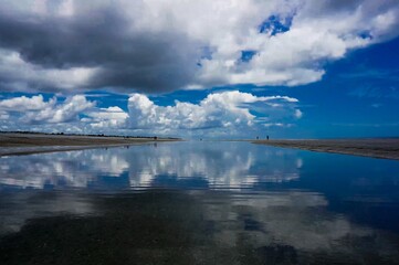 Reflection of Clouds Over Tidal Pool