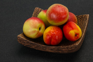 Sweet tasty fresh ripe apricots