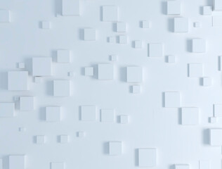 Abstract light cubes futuristic design background. 3d render Illustration