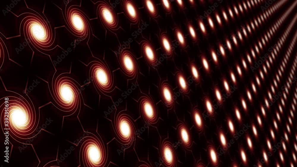 Poster 3d perspective with dof animated background with glowing electronic circuit tiles on black backgroun