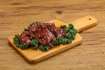 Raw chicken liver for cooking