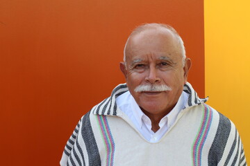 Typical Hispanic Senior man portrait  