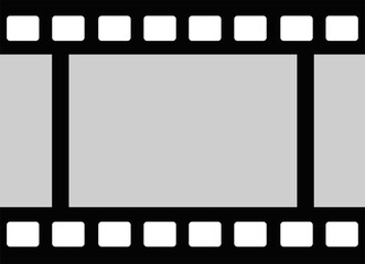 Vector emoticon illustration of a film frame

