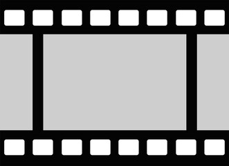 Vector emoticon illustration of a film frame

