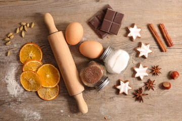 baking food ingredient- christmas gingerbread cookies