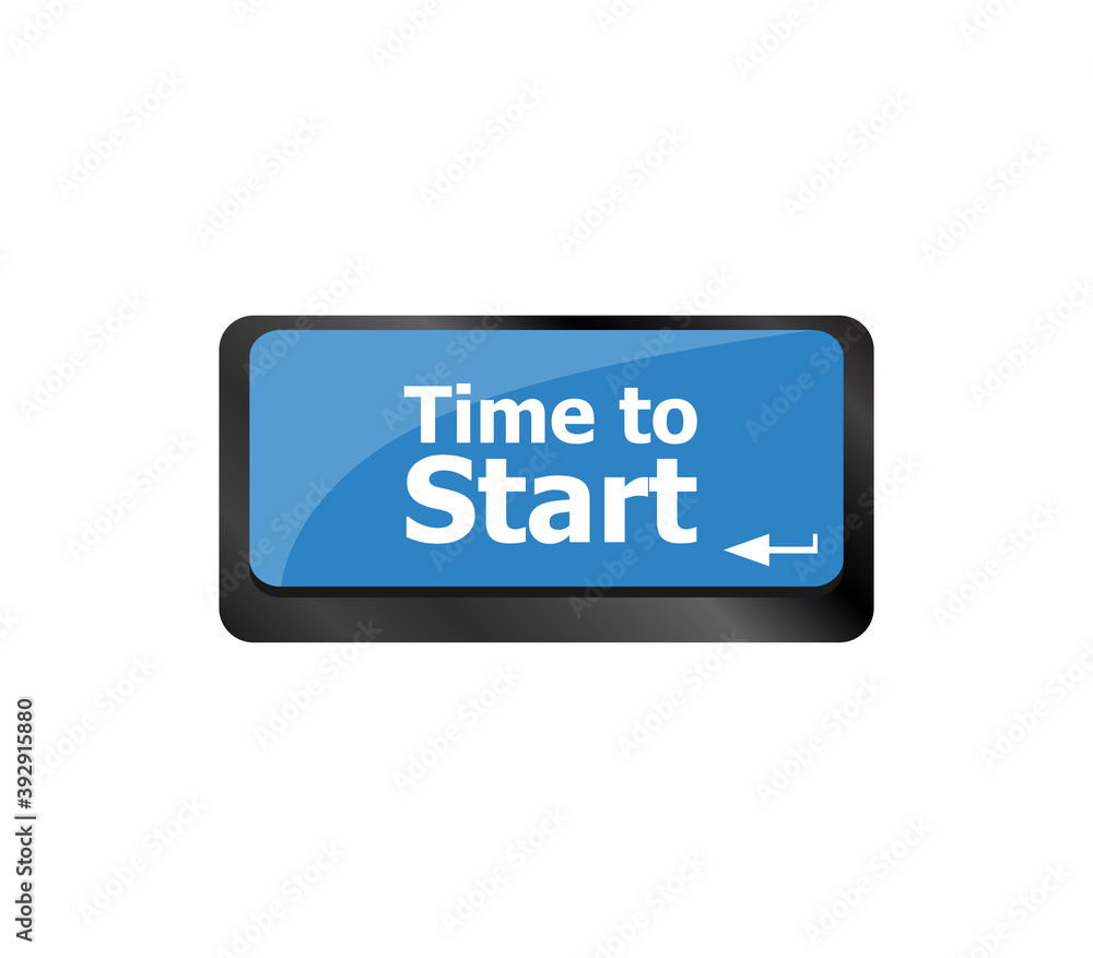 Poster time to start text button on keyboard keys