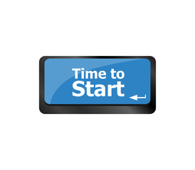Time to start text button on keyboard keys