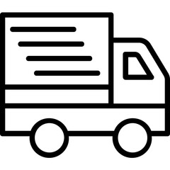 
Express delivery van line vector icon 
