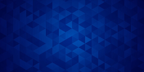Fototapeta na wymiar Triangular abstract background dark blue ocean 