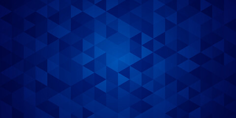 Fototapeta na wymiar Triangular abstract background dark blue ocean 