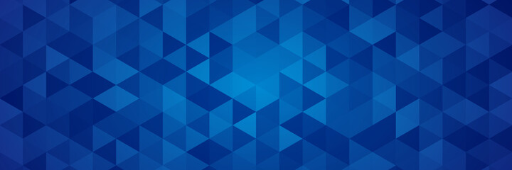 Obraz premium Blue triangle polygonal mosaic abstract banner background