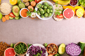 fruit and vegetable-frame or border