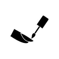 Manicure icon, logo isolated on white background