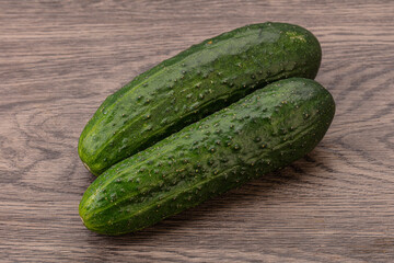 Ripe organic natural green cucumber