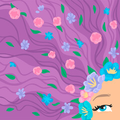 Happy women's day. 8 march. Vector cartoon illustration