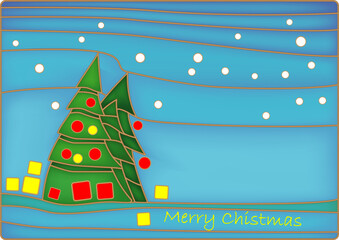 Christmas card in vector format for holiday wishes