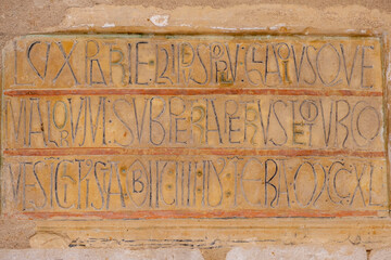 Lucillo funerario de don Pedro Manrique, II señor de Molina, monasterio de Santa María la Real de Huerta,  , Soria,  comunidad autónoma de Castilla y León, Spain, Europe