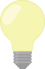 Vector illustration of a light bulb emoticon