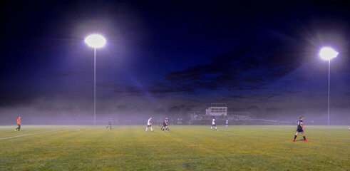 football field at night