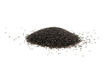 Seeds of a black sesame.