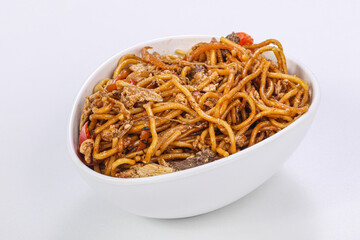 Wok with pork and vegetables