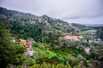 Fototapeta na wymiar panoramic of the city of Sintra in Portugal
