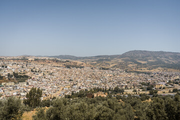 Fototapeta na wymiar Panoramic view of Fes