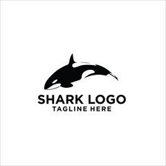 shark logo design icon vector