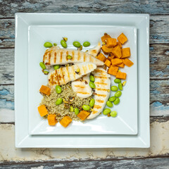 grilled chicken with vegetables