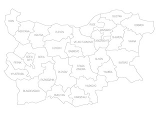 Bulgaria - map of provinces