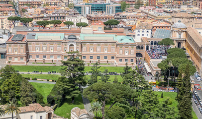 Fototapeta premium aerial view of the Vaticans Museums