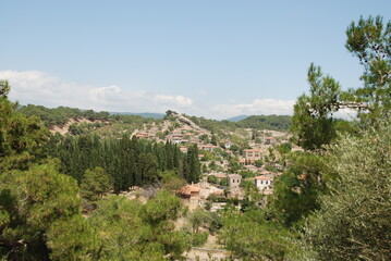 Obraz premium Village with Old Stone Houses