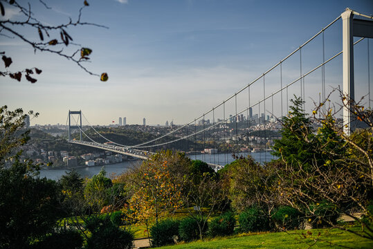 Istanbul Turkey. Fatih Sultan Mehmet Bridge.