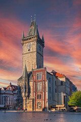 Fototapeta premium The Old Town Hall is a complex of several ancient houses in the Old Town Square, Prague.