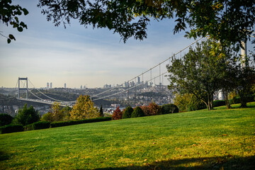 Istanbul Turkey. Fatih Sultan Mehmet Bridge.