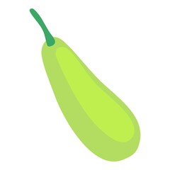 Farm zucchini icon. Cartoon and flat of farm zucchini vector icon for web design isolated on white background