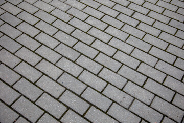 Bricks laid on the pavement