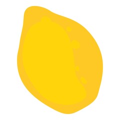 Lemon fruit icon. Cartoon and flat of lemon fruit vector icon for web design isolated on white background
