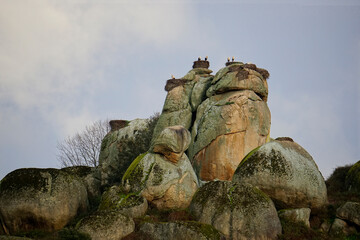 Los Barruecos, granite formations and ponds with great animal diversity in a natural monument in...