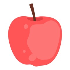 Red tree apple icon. Cartoon and flat of red tree apple vector icon for web design isolated on white background