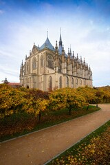 Fototapeta premium monastery, architectural, religious, kutna hora, czech republic, landscape, european, world, kutna, religion, outdoor, catholicism, decoration, panorama, picturesque, sacral, roman, beautiful, republi