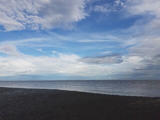 clouds over the sea. 